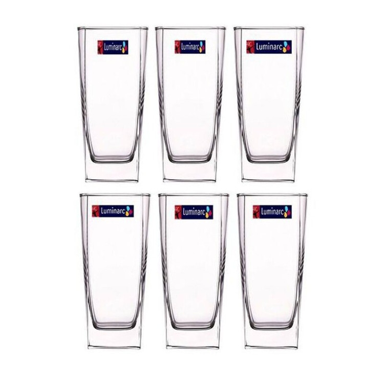 لیوان لومینارک مدل استرلینگ بلند اصلی حک شده ساخت امارات دست 6 عددی سری گلد فرنس F2565E LUMINARC STERLING | ارسال رایگان
