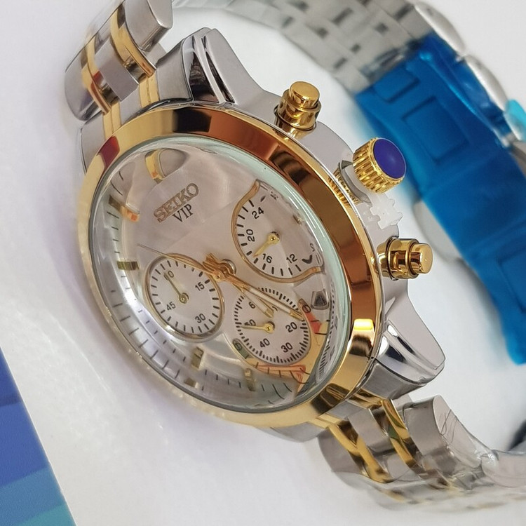 ساعت مچی سیکو ژاپن طلایی نقره ای زنانه به همراه باطری اضافه و جعبه ساعت 2363 G | ارسال رایگان