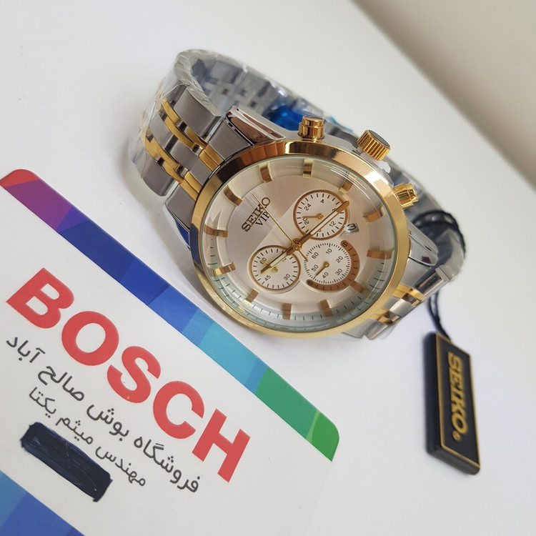 ساعت مچی سیکو ژاپن طلایی نقره ای مردانه به همراه جعبه و باری اضافه 2363 G | ارسال رایگان