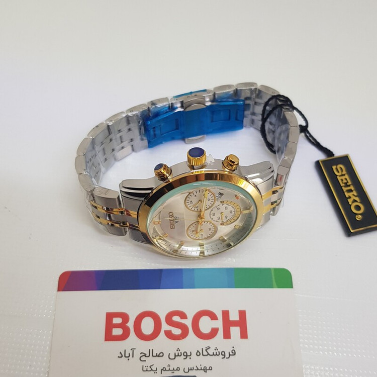 ساعت مچی سیکو ژاپن طلایی نقره ای مردانه به همراه جعبه و باری اضافه 2363 G | ارسال رایگان