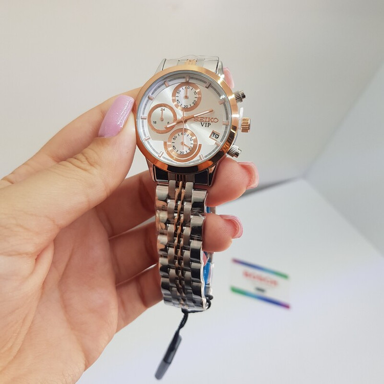 ساعت مچی سیکو رزگلد زنانه ژاپن به همراه جعبه و باطری اضافه 2363 G | ارسال رایگان