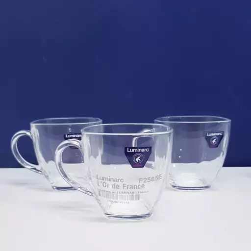فنجان لومینارک مدل کارینا دسته دار اصلی ساخت امارات دست 6 عددی سری گلد فرنس F 2565 LUMINARC CARINA | ارسال رایگان