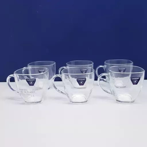 فنجان لومینارک مدل کارینا دسته دار اصلی ساخت امارات دست 6 عددی سری گلد فرنس F 2565 LUMINARC CARINA | ارسال رایگان