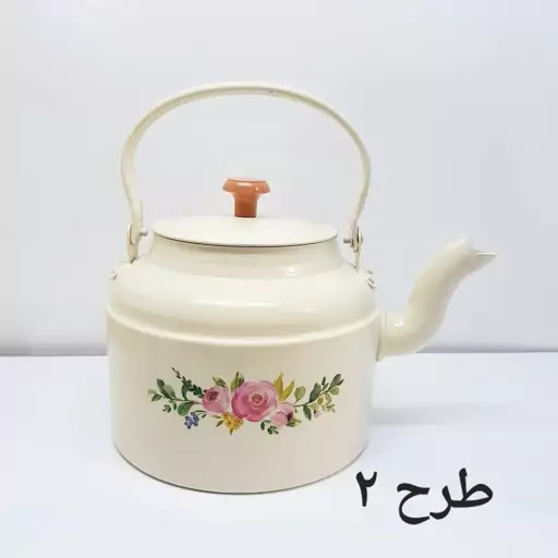 کتری روحی طرح دار 2 لیتری نسوز رنگ کوره مدل 2420 | ارسال رایگان