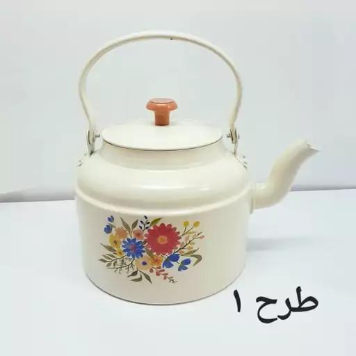 کتری روحی طرح دار 2 لیتری نسوز رنگ کوره مدل 2420 | ارسال رایگان