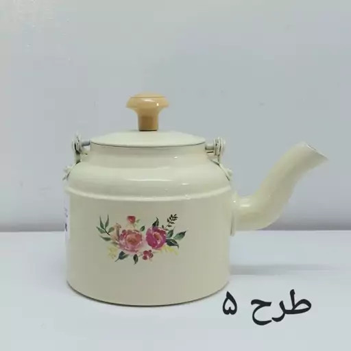 کتری روحی طرح دار نسوز 1 لیتری درجه 1 قطر 12 سانت | ارسال رایگان