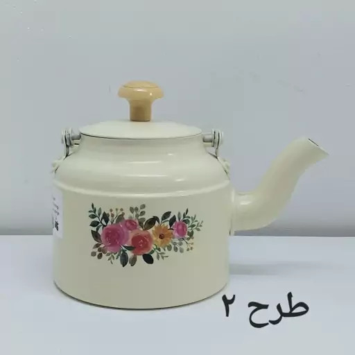 کتری روحی طرح دار نسوز 1 لیتری درجه 1 قطر 12 سانت | ارسال رایگان