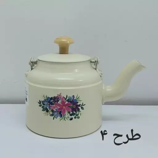 کتری روحی طرح دار نسوز 1 لیتری درجه 1 قطر 12 سانت | ارسال رایگان