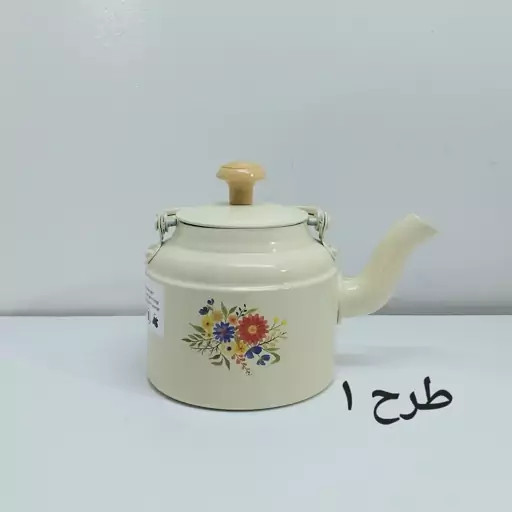 کتری روحی طرح دار نسوز 1 لیتری درجه 1 قطر 12 سانت | ارسال رایگان