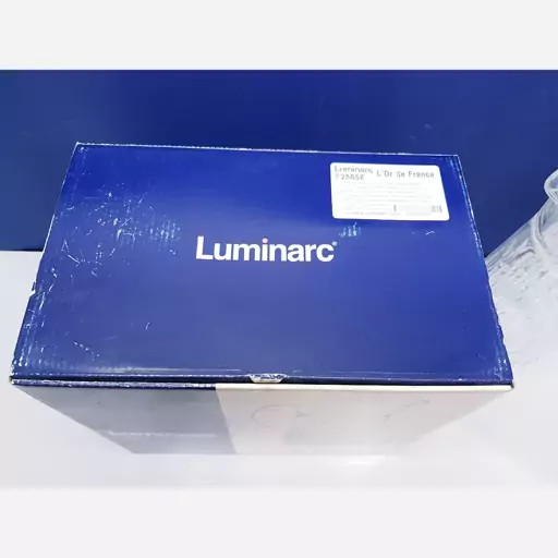 پارچ و لیوان لومینارک اصلی مدل امپراطور اصلی 7 پارچه حک شده ساخت امارات سری گلدفرنس F2565E | ارسال رایگان
