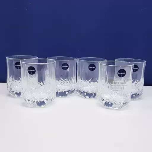 نیم لیوان لومینارک اصلی مدل برایتون کوتاه ساخت امارات دست 6 عددی سری گلد فرنس F2565 LUMINARC BRIGHTON | ارسال رایگان