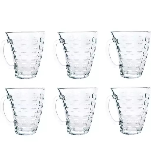 ماگ لیوان دسته دار لومینارک مدل ولت اصلی حک شده ساخت امارات بسته 6عددی سری گلد فرنس F2565E LUMINARC VOLETE | ارسال رایگان