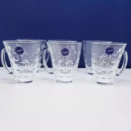 ماگ لیوان دسته دار لومینارک مدل ولت اصلی حک شده ساخت امارات بسته 6عددی سری گلد فرنس F2565E LUMINARC VOLETE | ارسال رایگان