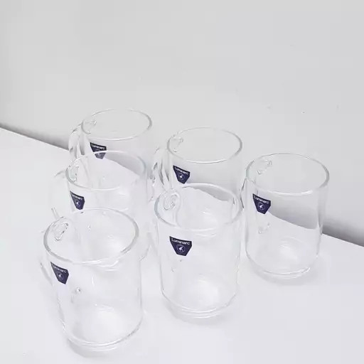 لیوان دسته دار لومینارک مدل تروکت اصلی حک شده ساخت امارات بسته 6 عددی سری گلد فرنس F2565E LUMINARC TROQET | ارسال رایگان