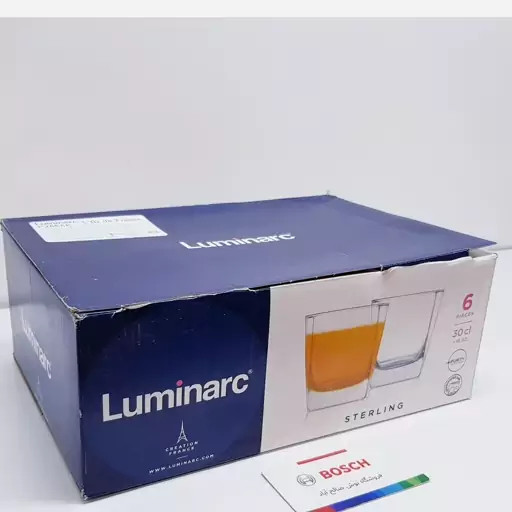 لیوان لومینارک مدل نیم لیوان استرلینگ اصلی ساخت امارات دست 6 عددی سری گلد فرنس F2565 LUMINARC STERLING | ارسال رایگان