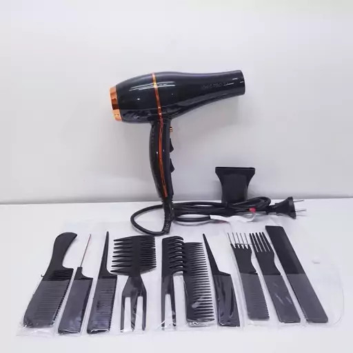 سشوار کراتینه حرفه ای بوش اصلی جرمنی حک شده 9000 وات سالنی مدل lONIC PRO ZX همراه با 10 عدد شانه | ارسال رایگان