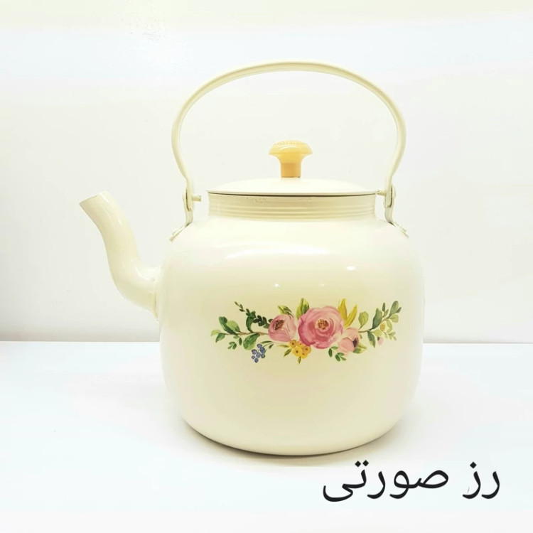 قوری روحی 1/5 لیتر طرح دار رنگ کوره ثابت نسوز برند یکتا باش مدل YEKTABASH H015 اقساط بلند مدت