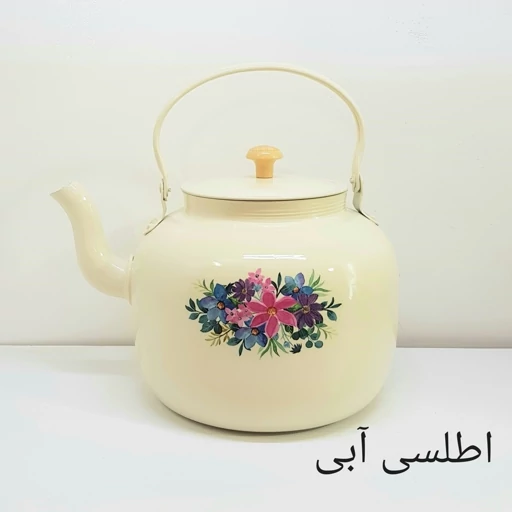 کتری روحی  5 لیتر  طرح دار  رنگ کوره ثابت نسوز  برند یکتا باش مدل H052 - ارسال رایگان